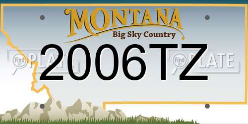 2006TZ Montana License Plate