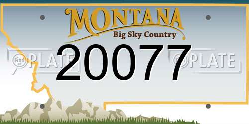 20077 Montana License Plate