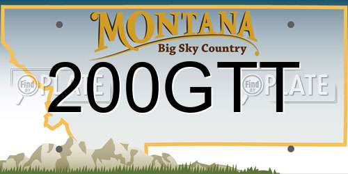 200GTT Montana License Plate