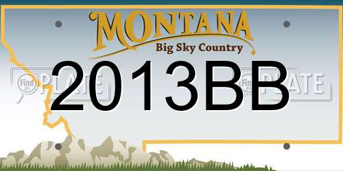 2013BB Montana License Plate