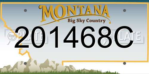 201468C Montana License Plate