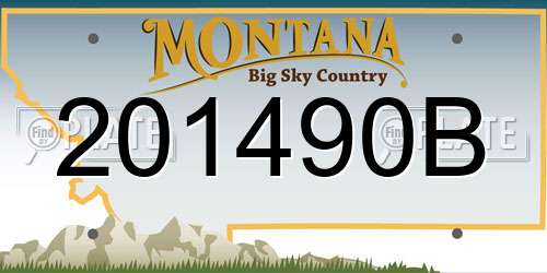 201490B Montana License Plate