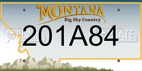 201A84 Montana License Plate