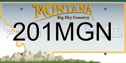 201MGN Montana License Plate