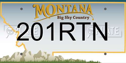 201RTN Montana License Plate