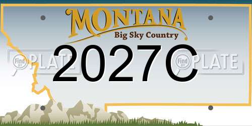 2027C Montana License Plate