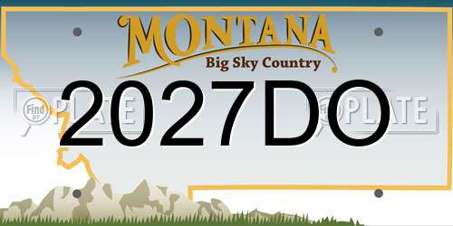 2027DO Montana License Plate
