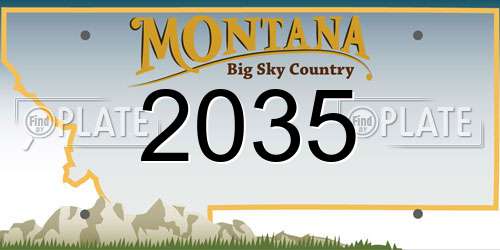 2035 Montana License Plate