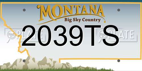 2039TS Montana License Plate