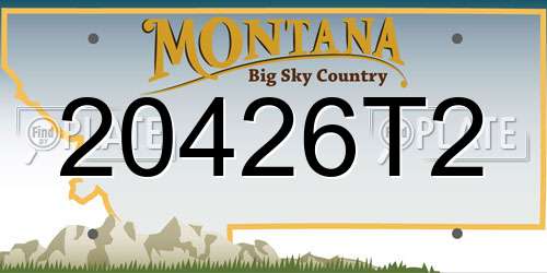 20426T2 Montana License Plate