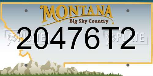 20476T2 Montana License Plate