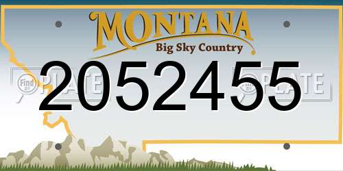 2052455 Montana License Plate