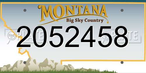 2052458 Montana License Plate