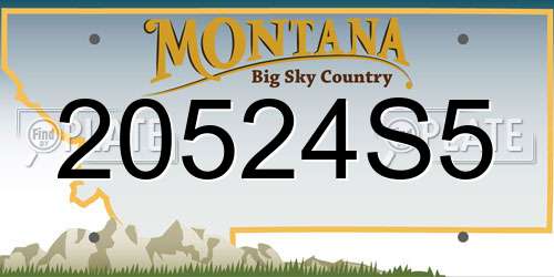 20524S5 Montana License Plate