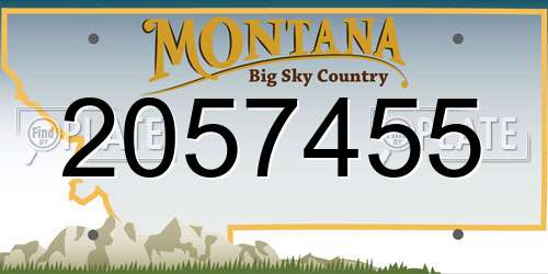 2057455 Montana License Plate
