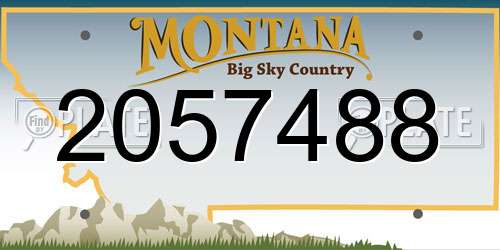 2057488 Montana License Plate