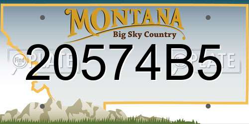 20574B5 Montana License Plate