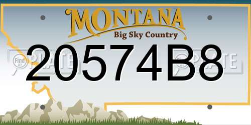 20574B8 Montana License Plate