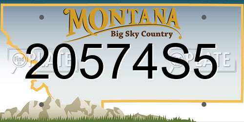 20574S5 Montana License Plate