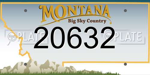 20632 Montana License Plate