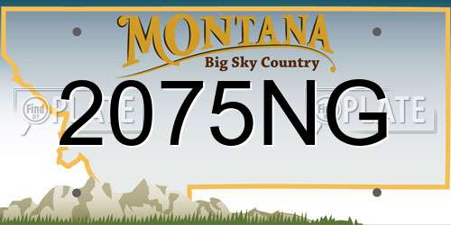 2075NG Montana License Plate
