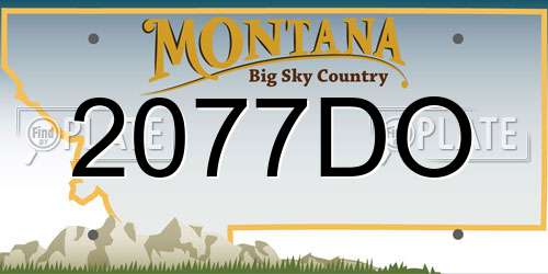 2077DO Montana License Plate