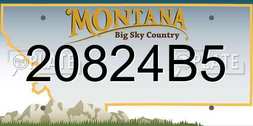 20824B5 Montana License Plate