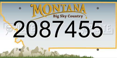 2087455 Montana License Plate