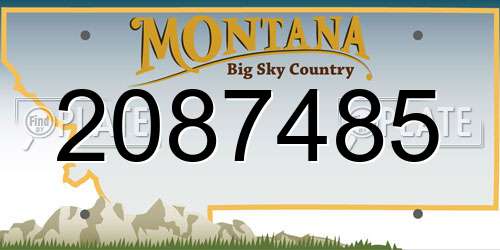 2087485 Montana License Plate