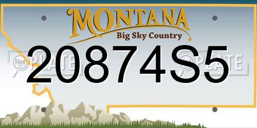 20874S5 Montana License Plate