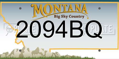 2094BQ Montana License Plate
