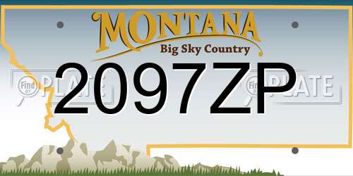 2097ZP Montana License Plate