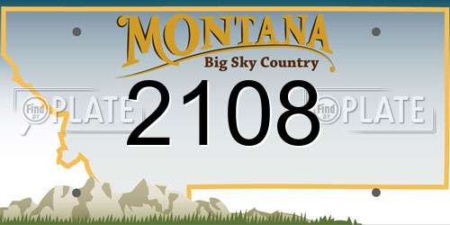 2108 Montana License Plate