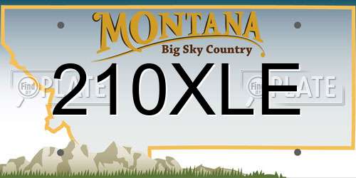 210XLE Montana License Plate