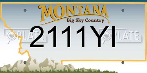2111YI Montana License Plate