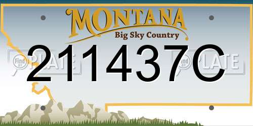 211437C Montana License Plate