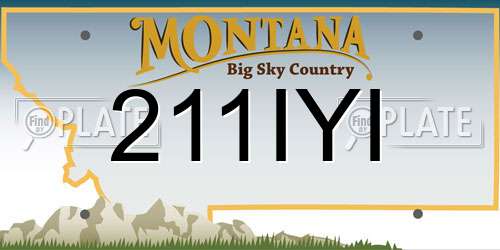 211IYI Montana License Plate