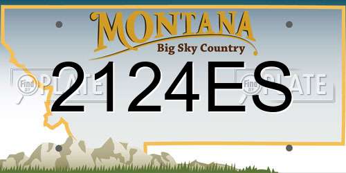 2124ES Montana License Plate