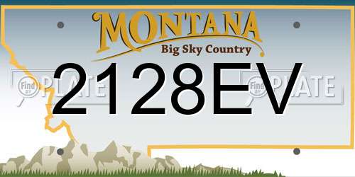 2128EV Montana License Plate