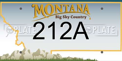 212A Montana License Plate