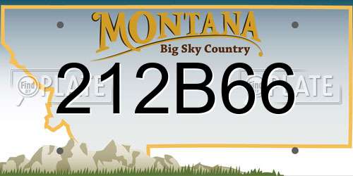 212B66 Montana License Plate