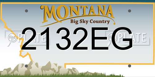 2132EG Montana License Plate