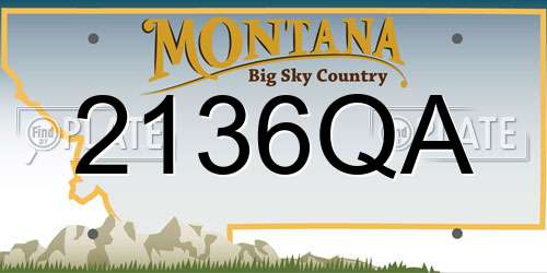 2136QA Montana License Plate