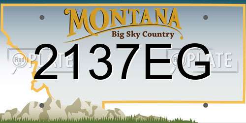 2137EG Montana License Plate