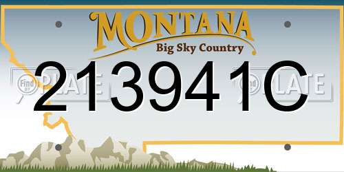 213941C Montana License Plate