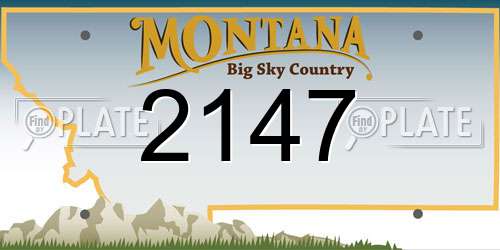 2147 Montana License Plate