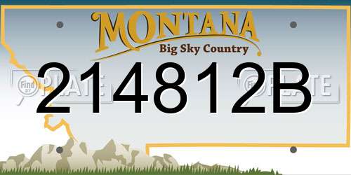 214812B Montana License Plate