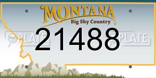 21488 Montana License Plate