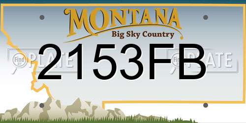 2153FB Montana License Plate