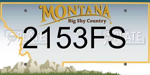 2153FS Montana License Plate